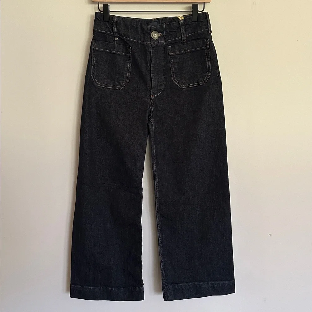 Anthropologie Maeve Colette Crop High Rise Wide Leg Jeans - Picture 6 of 12